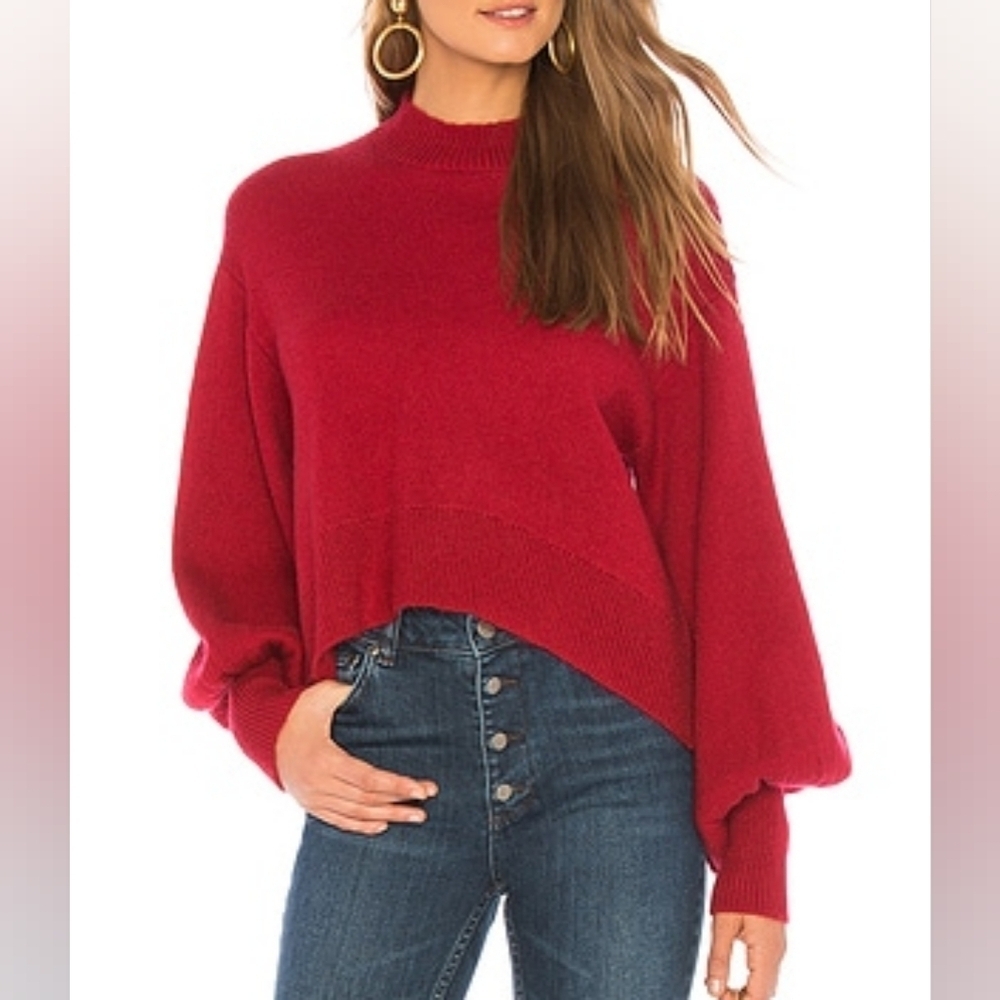 Keepsake The Label Strange Love Knit Top in Red Wool Blend Size XS